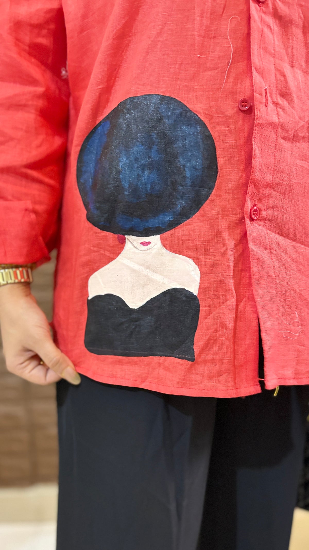 Linen hand painted shirts
