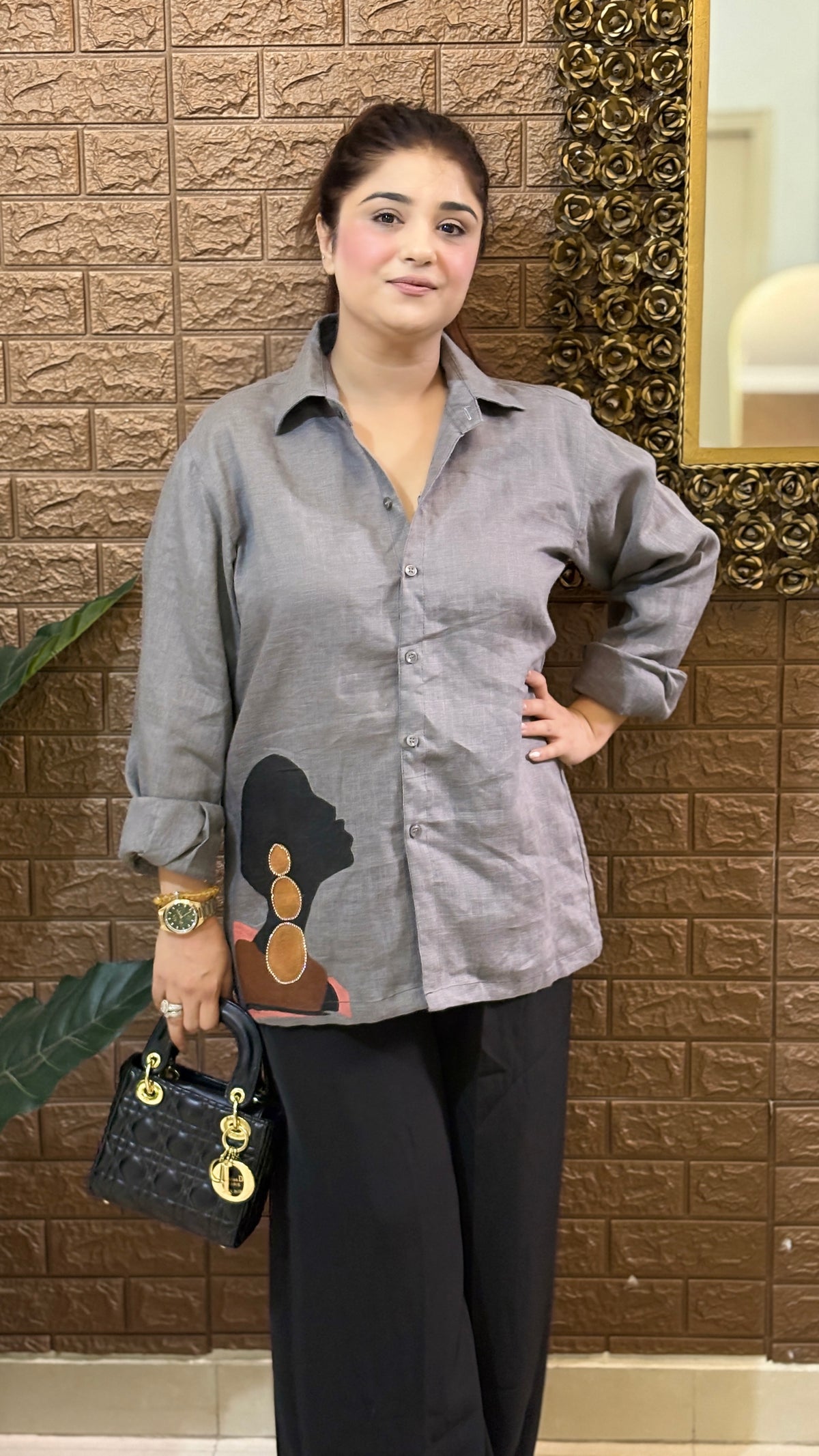 Linen Hand Painted Shirt