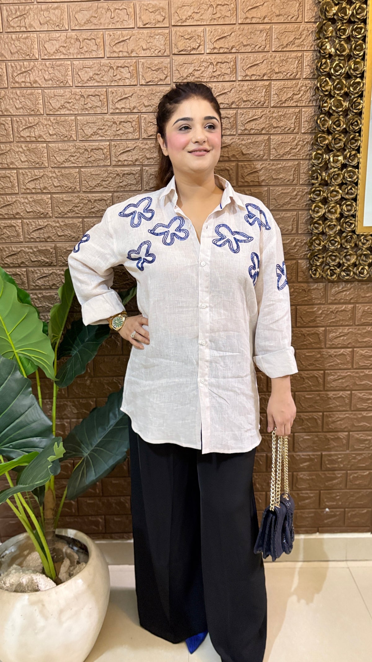 Linen Hand Painted Shirt