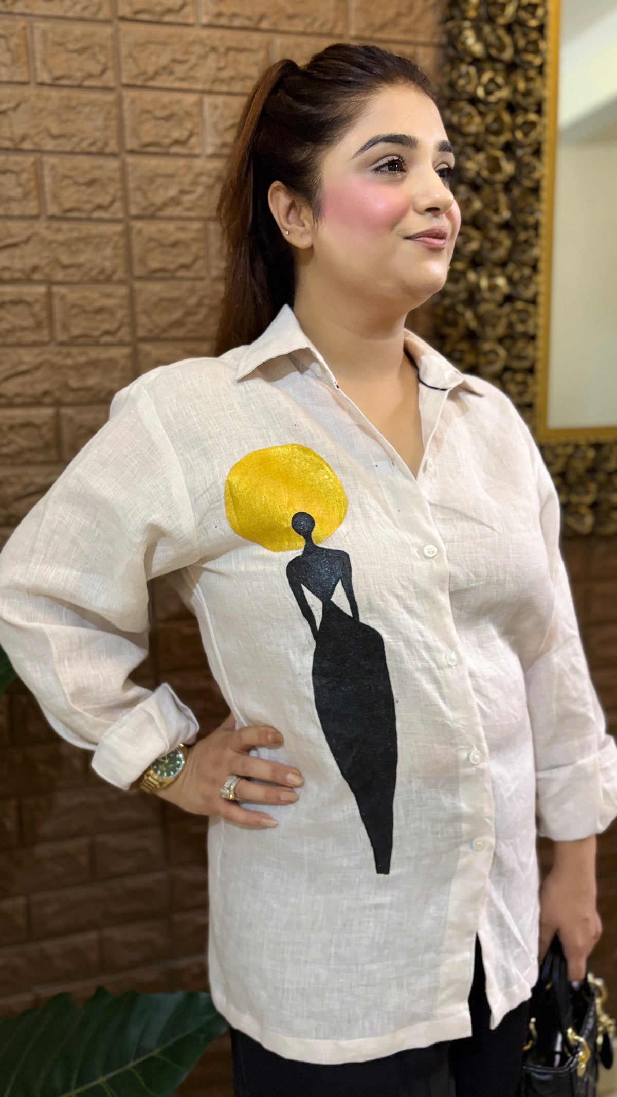 Linen Hand Painted Shirt