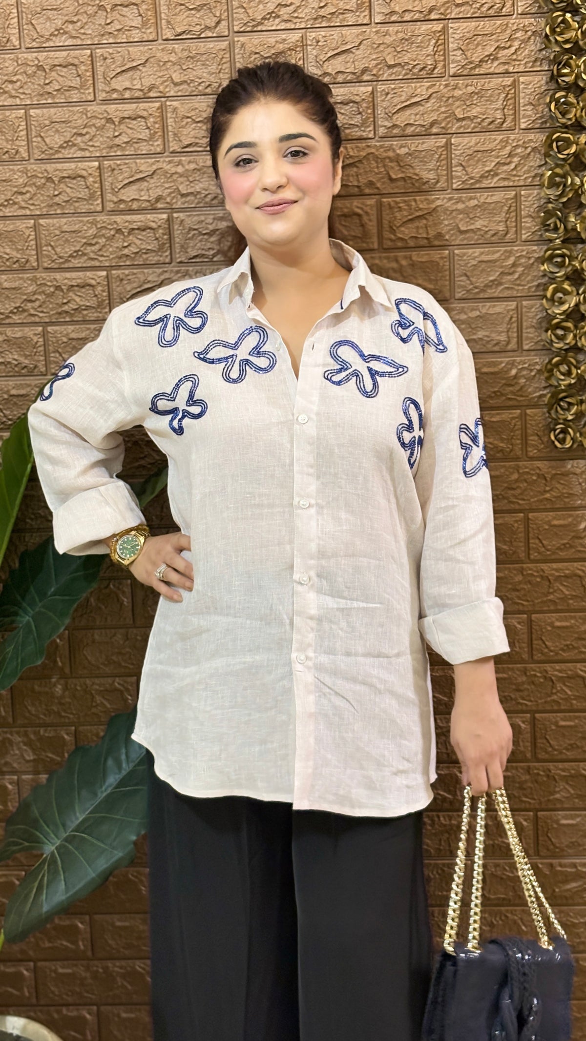 Linen Hand Painted Shirt