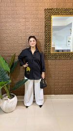 Linen hand painted shirt