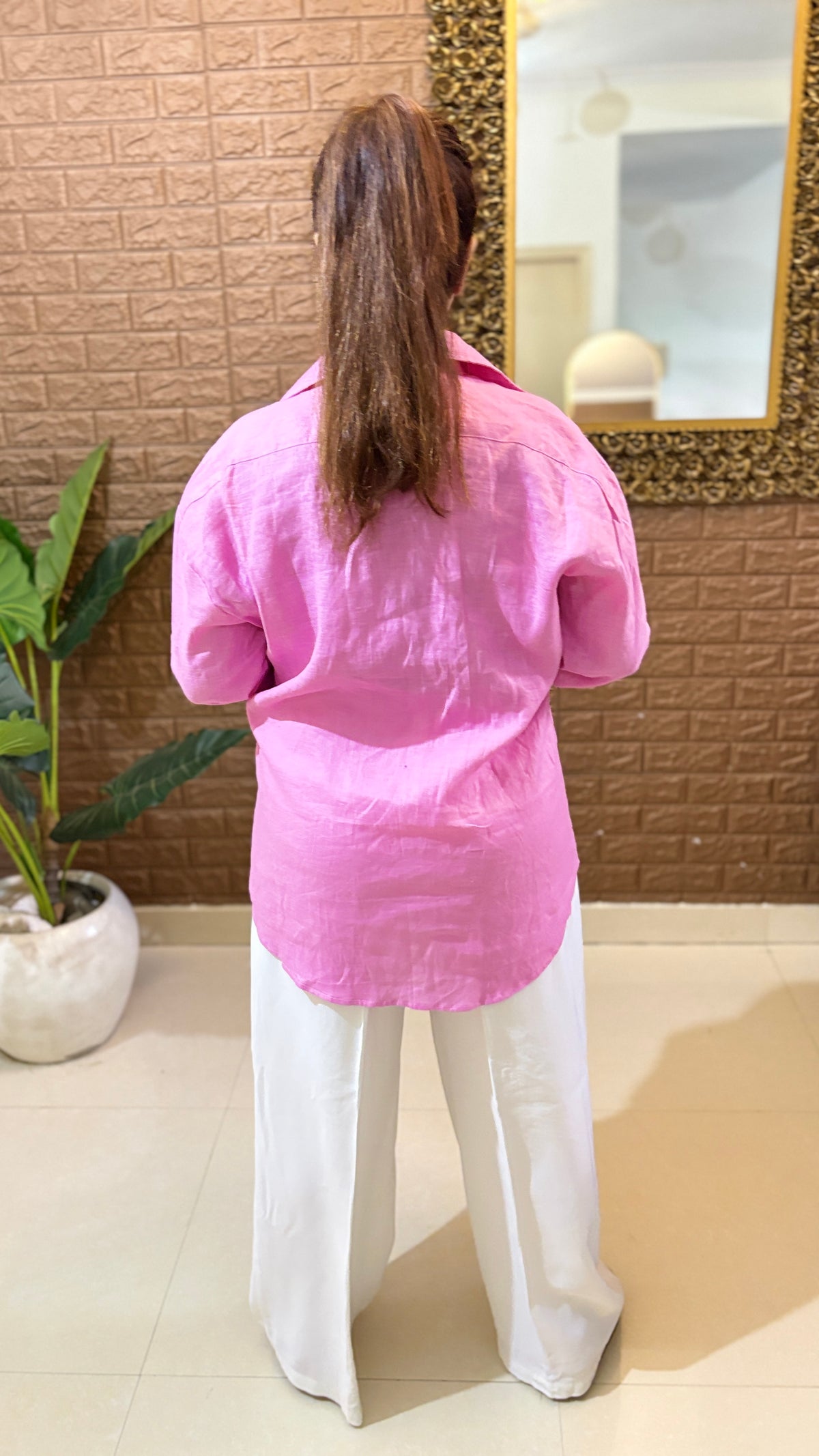 Linen Hand Painted shirt